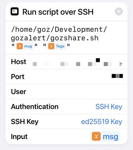 Shortcuts SSH Step
